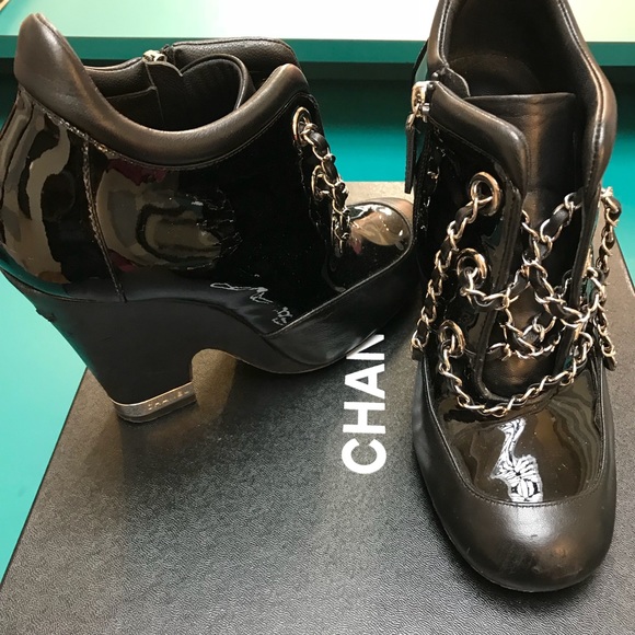 Authentic Chanel Chain Short Boot - Picture 2 of 8